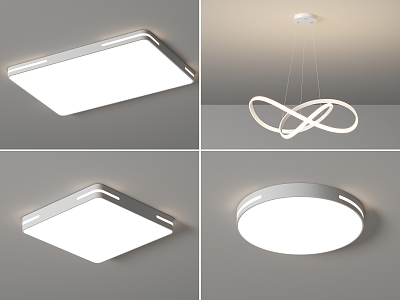 Modern lighting combination simple ceiling lamp 3d model