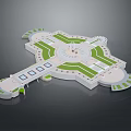 Futuristic Space Exploration Base With Circular Design And Green Modular Zones