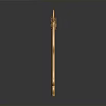 Golden Decorative Hairpin With Intricate Carved Design For Daily Use