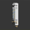 White Household Appliance With External Design And Internal Pipes Heating Components