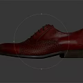 Classic Red Leather Dress Shoes with Intricate Woven Pattern for Formal Occasions