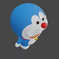 Popular Game Movie Character Doraemon With Blue Body White Belly Red Nose Bell Collar