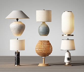 New Chinese Style Table Lamp 3d model