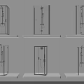 Modern Bathroom Shower Systems With Various Designs And Chrome Finishes On