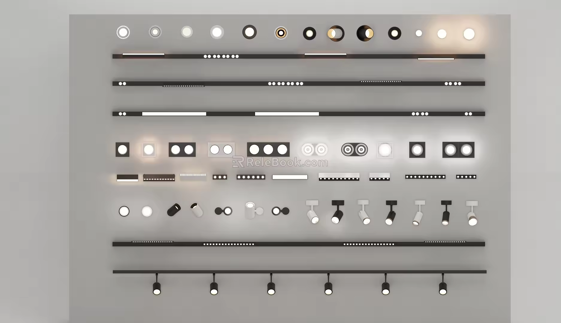 Downlight Spotlight Linear Lamp Embedded Lamp Lighting 3d model