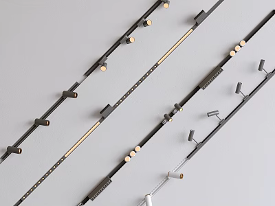 Modern Downlights And Spotlights With Various Designs Black White Finish For Interior Lighting 3d model