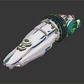 Modern Spaceship Spacecraft 3d model