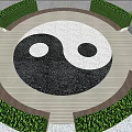 Rooftop Garden With Lush Green Plants Water Pool And Seating Area