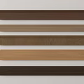 Different Types of Wooden Decorative Molding With Various Colors And Wood Grain 3d model