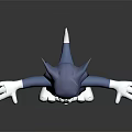 Blue Animated Tom Cat Character With White Paws Angry Expression Arms Outstretched