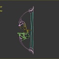 Bow Science Fiction Bow and Arrow Crossbow Crossbow Crossbow Crossbow Mechanical Crossbow Shifting Bow and Arrow Shooter Distal Equipment Weapons 3d model