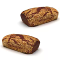 Fresh Whole Grain Bread Loaves With Sesame Seeds And Crusty Brown Surface