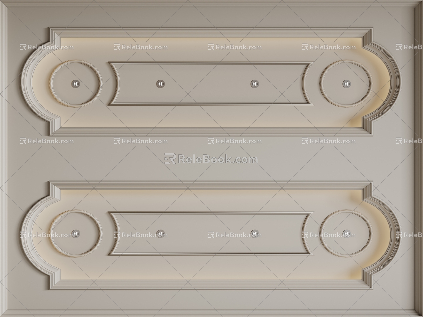 French Ceiling French Light Plate French Carved Line Bedroom Ceiling Guest Restaurant Ceiling 3d model