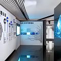Futuristic Tech Interior Design With Circular Control Panels And Digital Screens 3d model