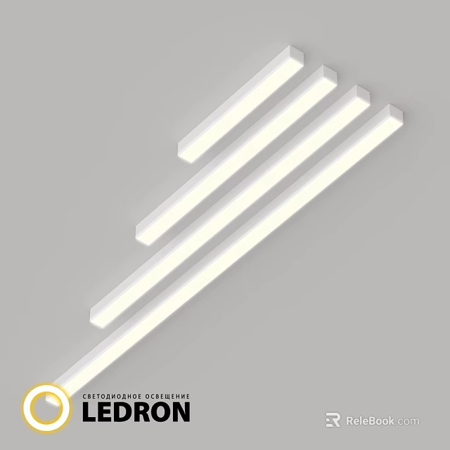 Modern Slim LED Ceiling Light Long Strip Design For Interior Lighting 3d model 