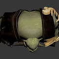 Fierce Orc Warrior Character Creature With Spiked Armor And Horned Decor