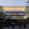 demonstration area of modern architecture 3d model