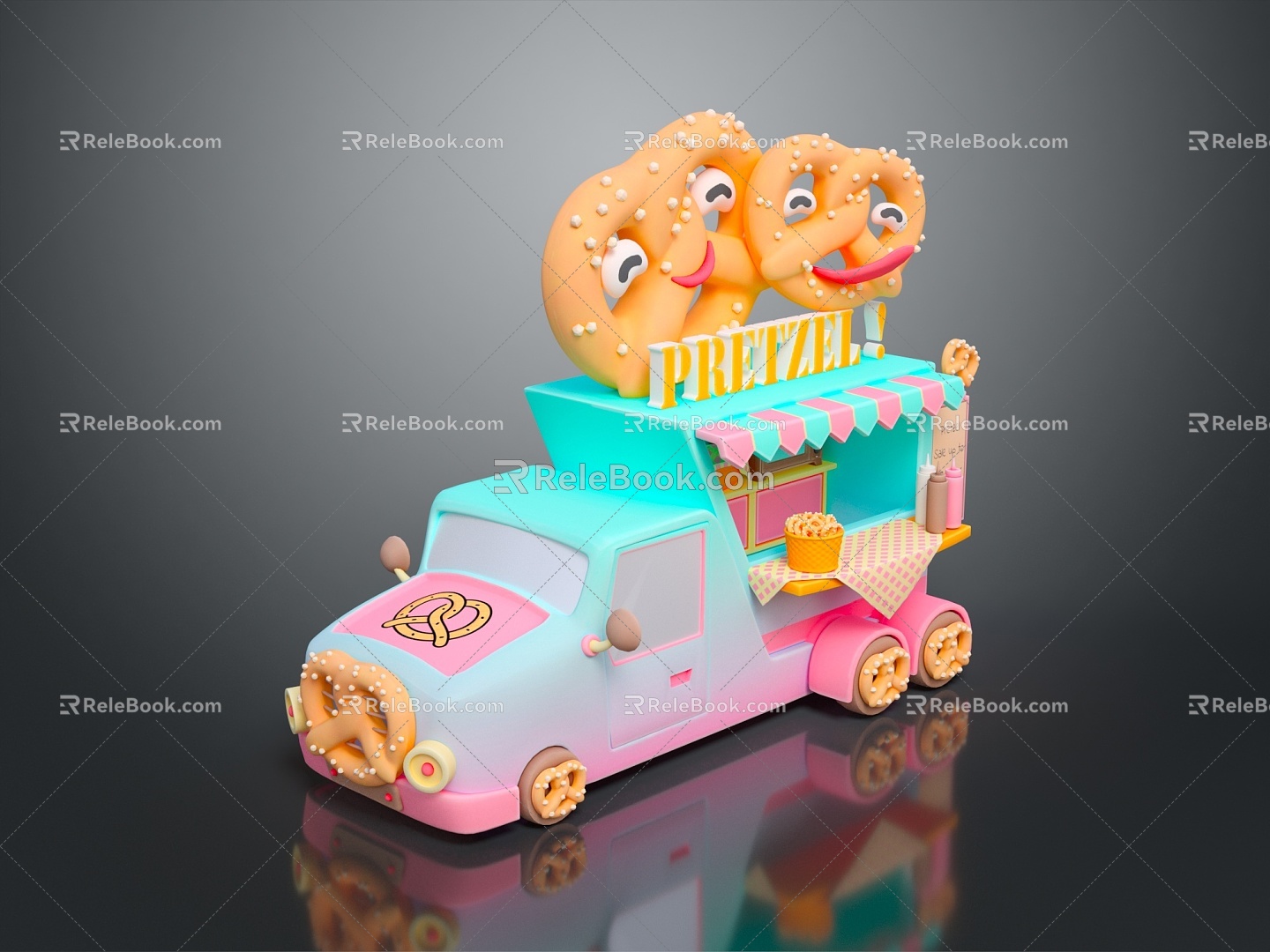 Food Truck Food Vending Vehicle Mobile Food Truck Mobile Vendor Mobile Vendor Car Dining Car Mobile Dining Car 3d model