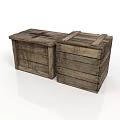 Two Vintage Wooden Storage Chests As Rustic Home Furniture With Decorative Details