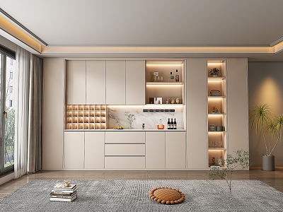 Modern Wine Cabinet 3d model