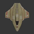 Cream Colored Model Airplane With Red Stripes Stealth Fighter Shape Transparent Cockpit And Dark Background
