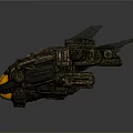 Futuristic Spacecraft with Streamlined Body Cockpit Engines for Interstellar Exploration