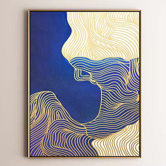 modern abstract painting decorative painting 3d model