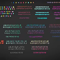 Vibrant Colorful Decorative Alphabet Letters Numbers Ornament Set for Home Decor
