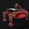 Sci-fi mecha quadruped robot mechanical armor war robot armed robot 3d model
