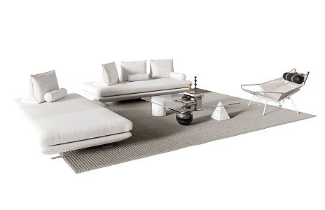 Modern sofa coffee table combination 3d model