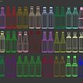 Various Colorful Condiment Bottles With Different Seasoning Labels In Kitchen