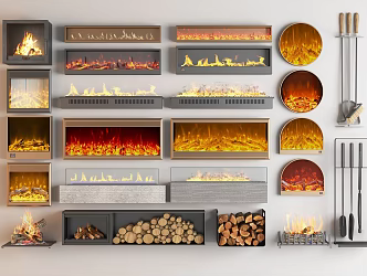 Modern Fireplace 3d model
