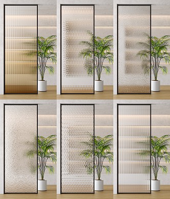 glass screen partition changhong glass partition glass screen cream wind glass screen partition 3d model