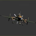 Futuristic Green And Gold Spacecraft With Wings And Engines In Cosmic Design