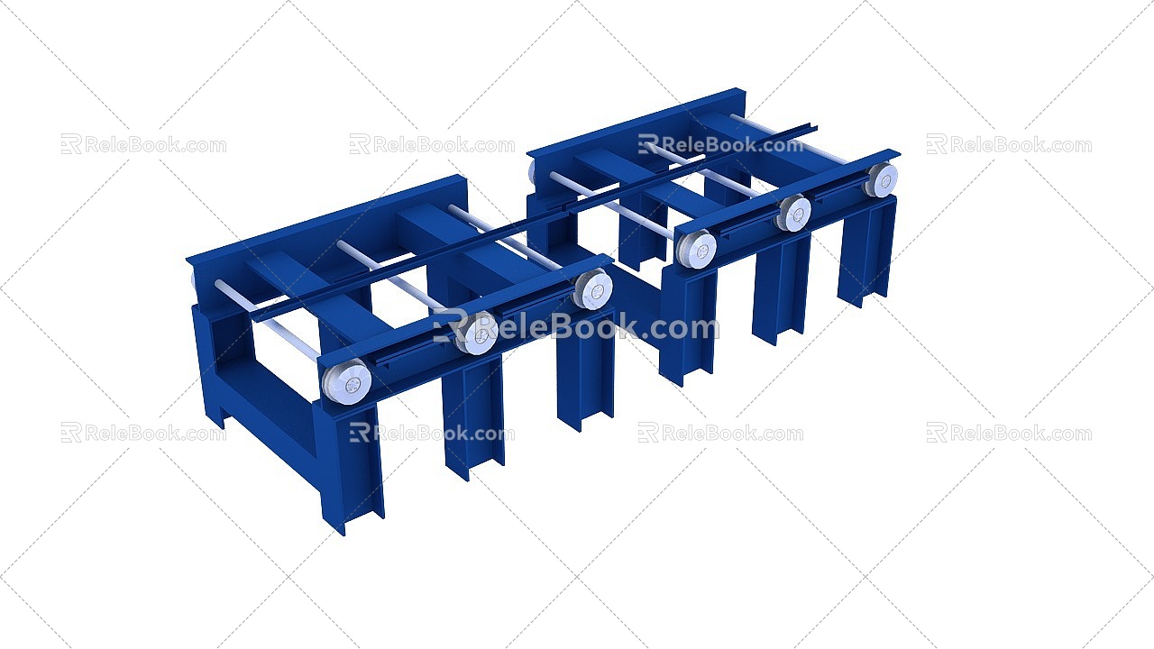 Roller table l Conveyor roller l zapping equipment l industrial equipment 3d model