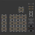 Modern Control Panel Sci-Fi Panel Sci-Fi Floor Operating Panel 3d model