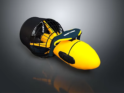 Yellow And Black Water Jet Propulsion Device For Recreational Use 3d model