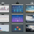 Modern projector projector projector screen combination 3d model