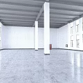 Modern Office Interior With Open Space Bookshelves Desk Office Chairs Large Windows And Plants