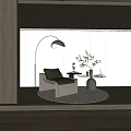 Modern single sofa 3d model