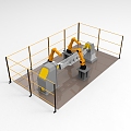 Industrial assembly line automatic production line 1149 3d model