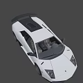 White Sports Car With Sleek Aerodynamic Body And Black Wheels Design