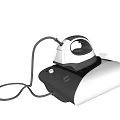 Modern Household Electric Iron With White And Black Design And Steam Function 3d model