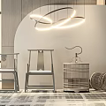 Modern Leisure Chairs With Sleek Metal Frame In Minimalist Indoor Space And Soft Upholstery
