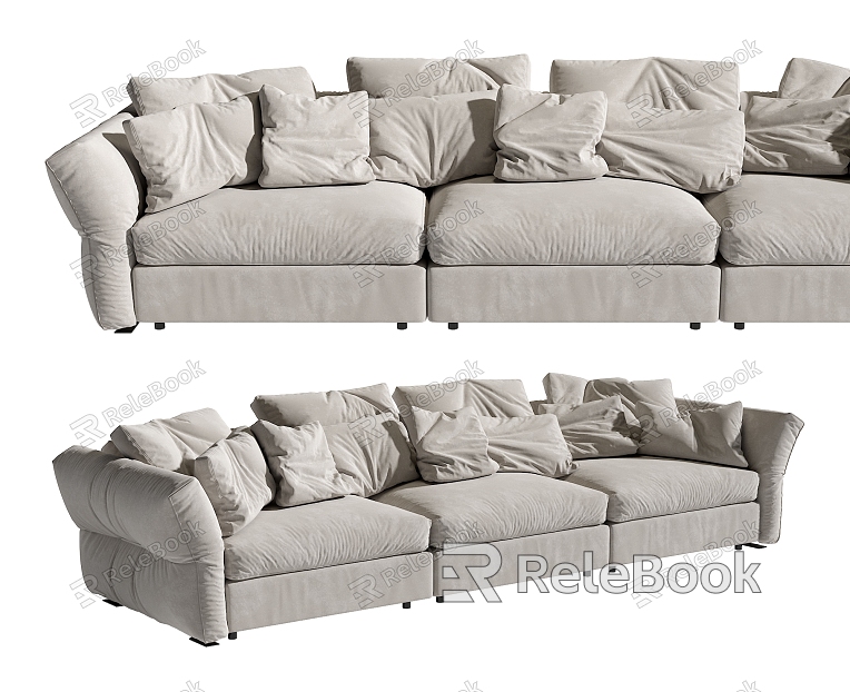 Modern three-seat sofa model