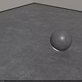 Gray Stone Floor Tiles In Modern Room Interior With Decorative Sphere