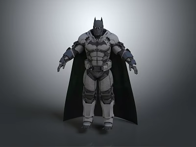 Batman Character In Armored Suit With Cape 3D Model Design 3d model