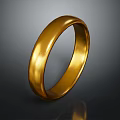 Shiny Gold Ring With Smooth Polished Surface Classic Design Fashion Accessory