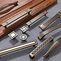 New Chinese-style handle hardware handle cabinet door handle 3d model