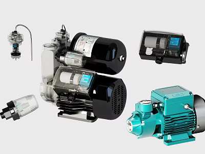 High Performance Industrial Equipment Including Pumps Motors And Gauges With Durable Design 3d model